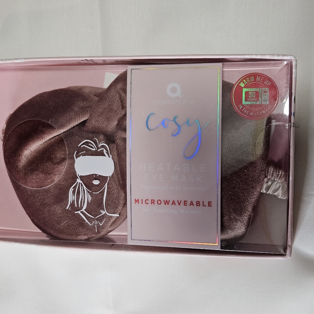 Aroma Home Cozy Heatable Eye Mask Lavender Scented Microwaveable